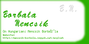 borbala mencsik business card